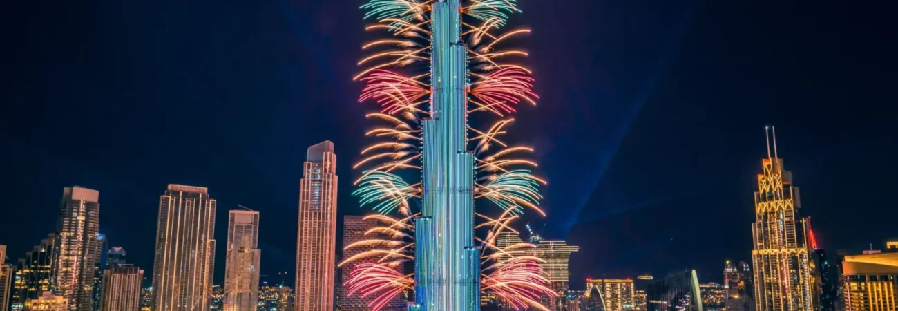 Burj Khalifa Dubai - Fireworks.