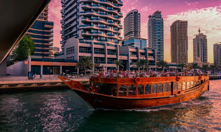 Dubai City Tour - Dhow Cruise Marina Dubai - Sunset