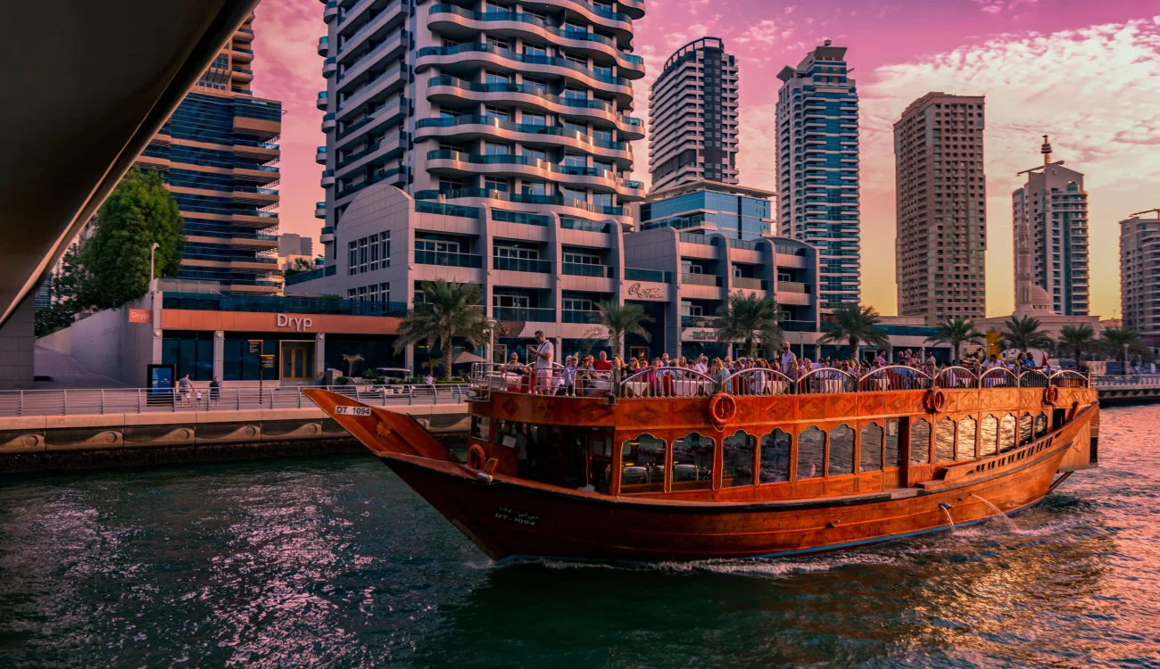 Dubai City Tour - Dhow Cruise Marina Dubai - Sunset